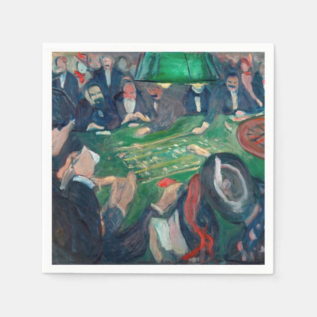 Guardanapo De Papel Edvard Munch - A Mesa Roulette em Monte Carlo (Frente)