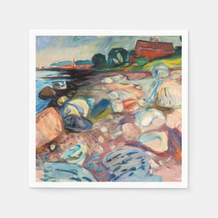 Guardanapo De Papel Edvard Munch - Shore com Casa Vermelha