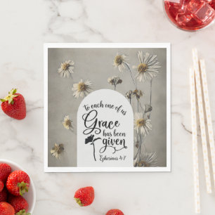 Guardanapo De Papel Éfesianos 4:7 Para cada um de nós, Grace é Bíblia