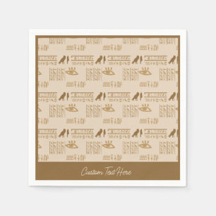 Guardanapo De Papel Egípcia Hieroglifia Antigo Egito Exótico