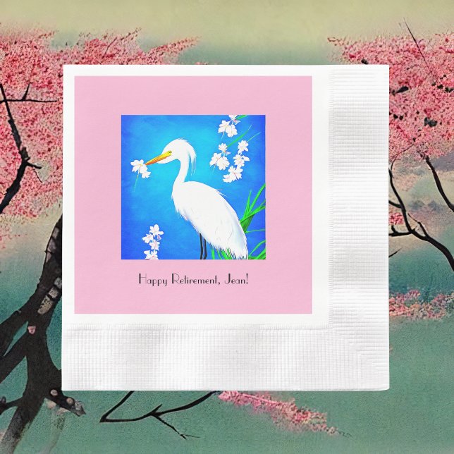 Guardanapo De Papel Egret com Sakura Cherry Blossoms e Blue Sky (Criador carregado)