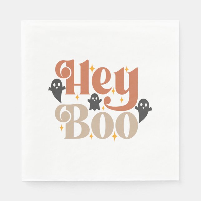 Guardanapo De Papel Ei Boo Boho Halloween Ei Boo Ghost (Frente)