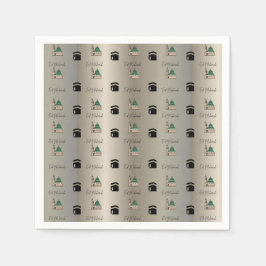 Guardanapo De Papel Eid Mubarak Napkins – Gold Kaaba & Masjid Nabawi