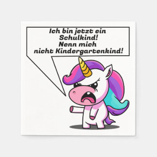 Guardanapo De Papel Einschulung 2024, erster Schultag, Einhorn