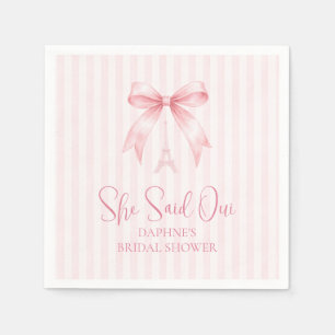 Guardanapo De Papel Ela Disse Oui Rosa Parisiense