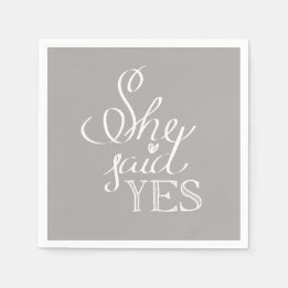 Guardanapo De Papel Ela Disse Sim Coquetel Napkins