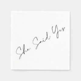 Guardanapo De Papel Ela Disse Sim, Tipografia Elegante