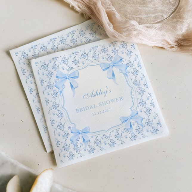 Guardanapo De Papel Ela é Casando Chá de panela azul Arco (Criador carregado)