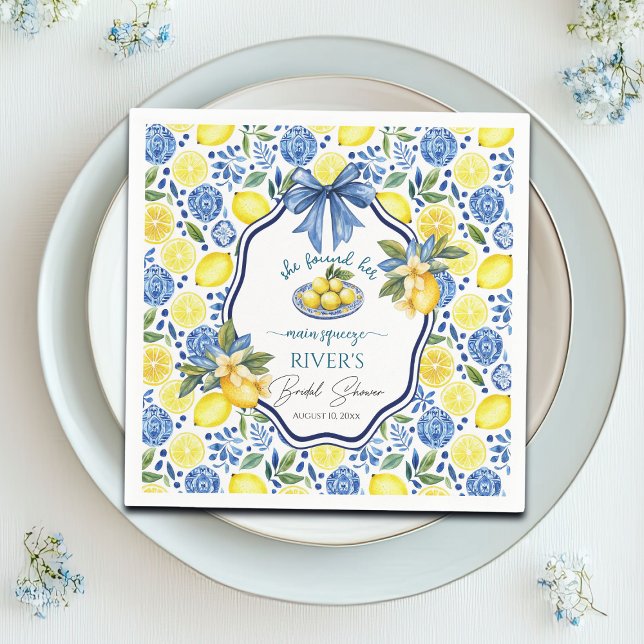 Guardanapo De Papel Ela Encontrou Seu Chá de panela De Apertar Princip (Criador carregado)