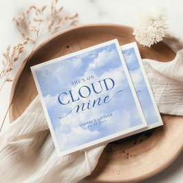 Guardanapo De Papel Ela Está no Azul Nove Nuvens Chá de Noiva