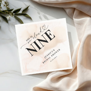 Guardanapo De Papel Ela está no Chá de panela Cloud Nine Heart Script