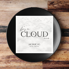 Guardanapo De Papel Ela está no sétimo céu Sonho Elegante Chá de Noiva