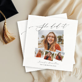 Guardanapo De Papel Ela Fez Isso Festa De Foto Minimalista