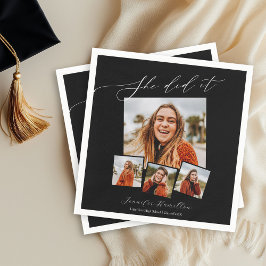 Guardanapo De Papel Ela Fez Isso Festa De Foto Minimalista