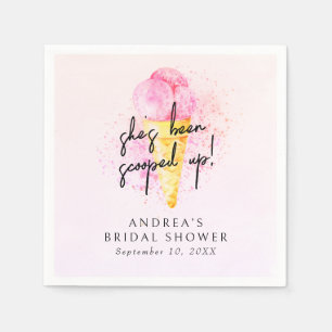 Guardanapo De Papel Ela Foi Catada Sorvete Rosa Chá de Panela