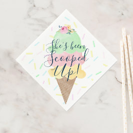 Guardanapo De Papel Ela foi esfregada no Chá de panela Sorvete