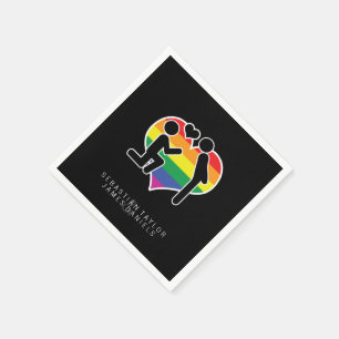 Guardanapo De Papel Ele Disse Sim Sr. E Sr. Proposta Gay Wedding