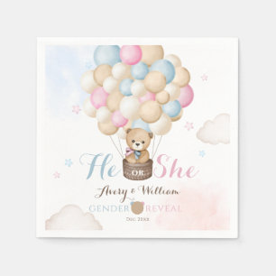 Guardanapo De Papel Ele é um Chá de fraldas de Urso Reveal de Gênero