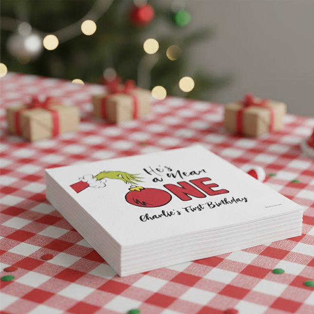 Guardanapo De Papel Ele é um Mau | Aniversário do Grinch (Criador carregado)