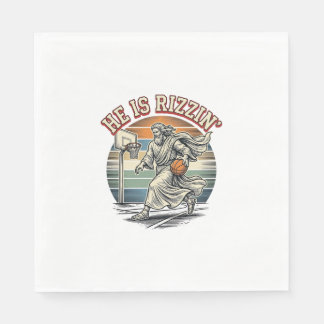 Guardanapo De Papel Ele Está Rizzin Camisa Religiosa de Basquete Vinta