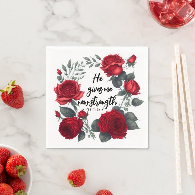 Guardanapo De Papel Ele Me Dá Uma Nova Força (Insitu)