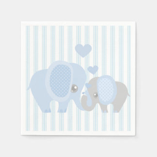 Guardanapo De Papel Elefante Azul Bonito Menino