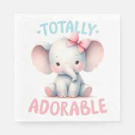 GUARDANAPO DE PAPEL ELEFANTE DE BEBÊ DE COR AZUL DE PINTA GENEADA