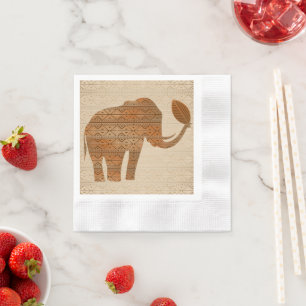 Guardanapo De Papel Elefante - Design de Arte Tribal