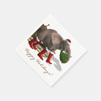Guardanapo De Papel Elefante Doce do Papai Noel