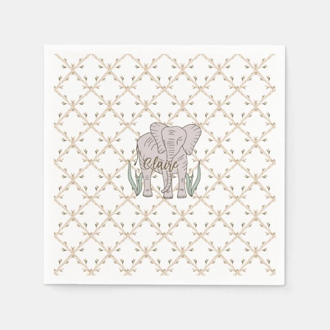 Guardanapo De Papel Elefante e Bambu (Frente)