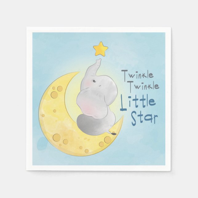 Guardanapo De Papel Elefante e Lua (Frente)