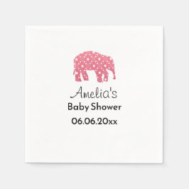 Guardanapo De Papel Elefante Rosa Bonito Chá de Bebê Personalizado