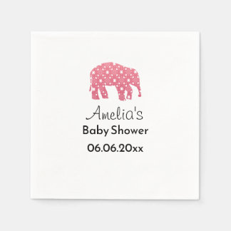 Guardanapo De Papel Elefante Rosa Bonito Chá de Bebê Personalizado