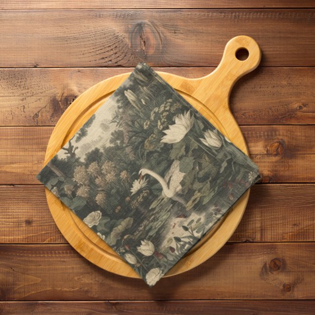 Guardanapo De Papel Elegância Botânica - Cisne na floresta (Criador carregado)