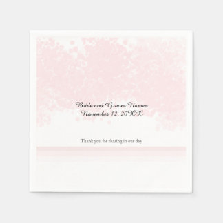 Guardanapo De Papel Elegância de Casamento com Rubor Rosa