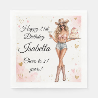Guardanapo De Papel Elegância de Caubói Ocidental de 21 Anos