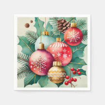 Elegância de Natal em Aquarela