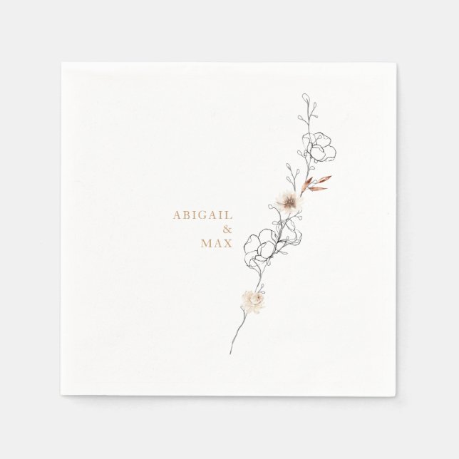 Guardanapo De Papel Elegância em Casamento Branco Delicado de Simplici (Frente)