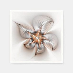 Guardanapo De Papel Elegância Floral Moderna Abstrato de Arte Fractal