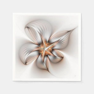 Guardanapo De Papel Elegância Floral Moderna Abstrato de Arte Fractal