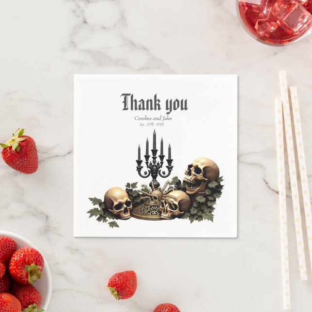 Guardanapo De Papel Elegância Gótica Escura. Arco impressionante (Insitu)