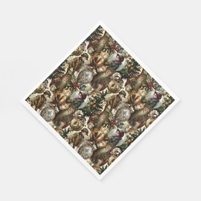 Guardanapo De Papel Elegância Natalina Vitoriana  (Quina)