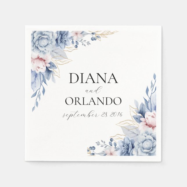 Guardanapo De Papel Elegant Boho Wildflower (Frente)