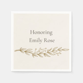Guardanapo De Papel Elegant Bridal Shower Party Napkins