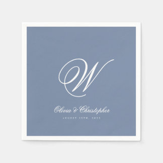 Guardanapo De Papel Elegant Classic Last Name Initial Wedding
