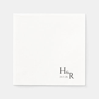 Guardanapo De Papel Elegant Custom Monogram Wedding Napkins