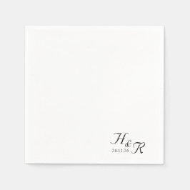 Guardanapo De Papel Elegant Custom Monogram Wedding Napkins