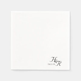 Guardanapo De Papel Elegant Custom Monogram Wedding Napkins