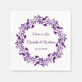 Guardanapo De Papel Elegant floral wedding design