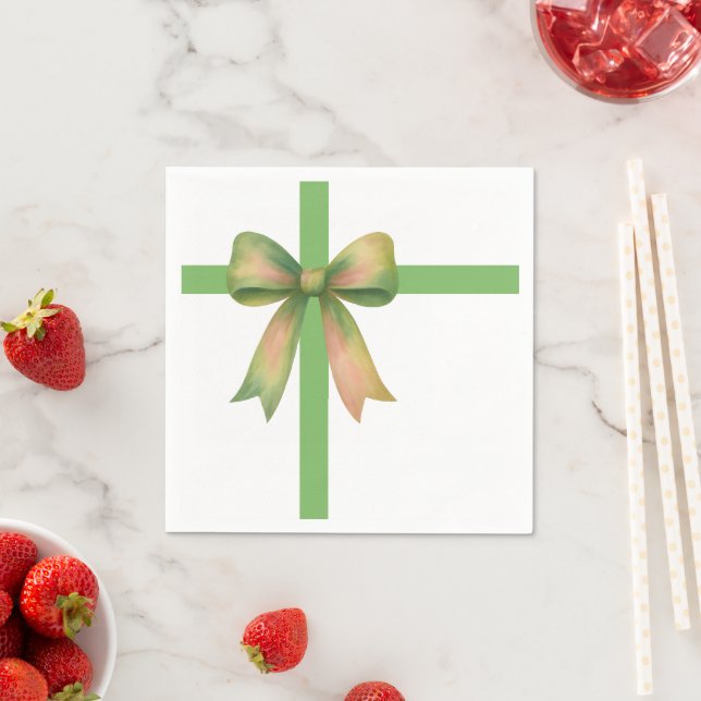Guardanapo De Papel Elegant Gift Bow – Modern Christmas Design (Insitu)